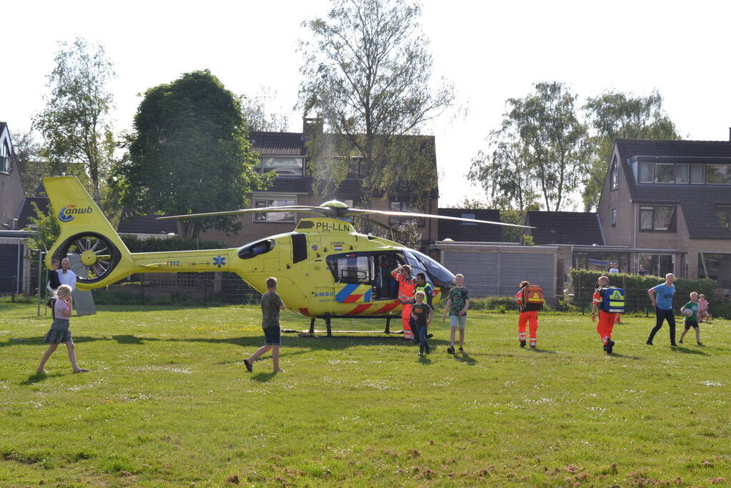 Traumahelikopter trekt veel bekijks