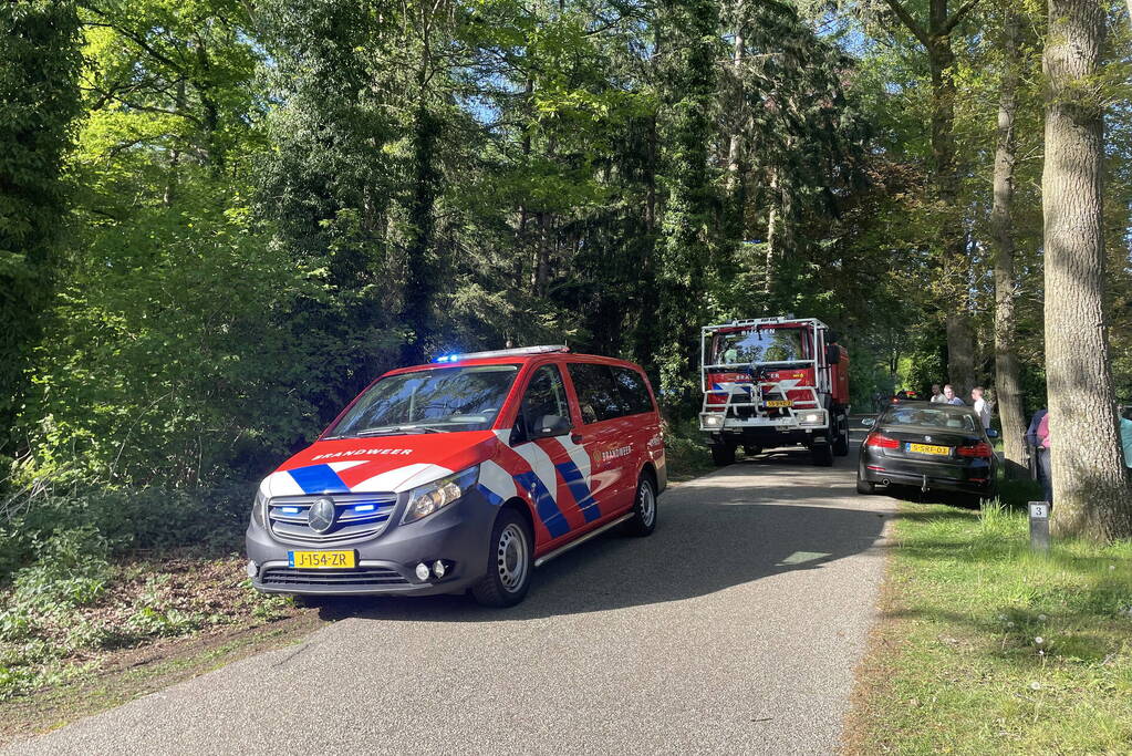 Brand in bosperceel snel geblust