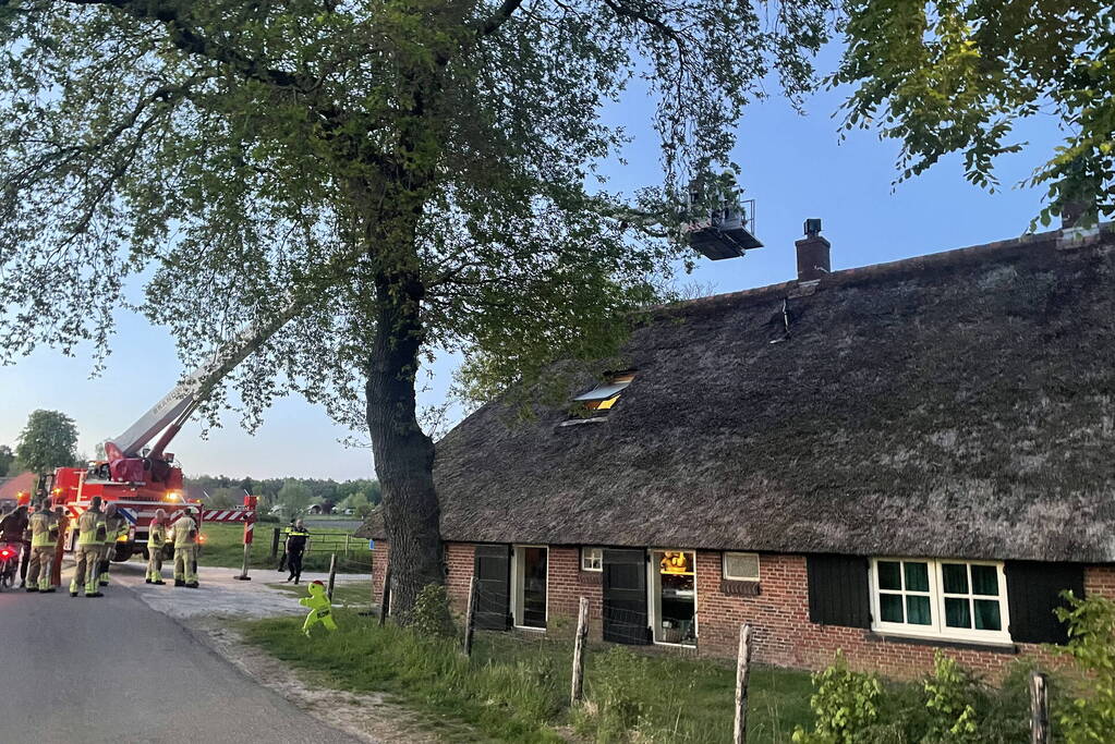 Brand in schoorsteen