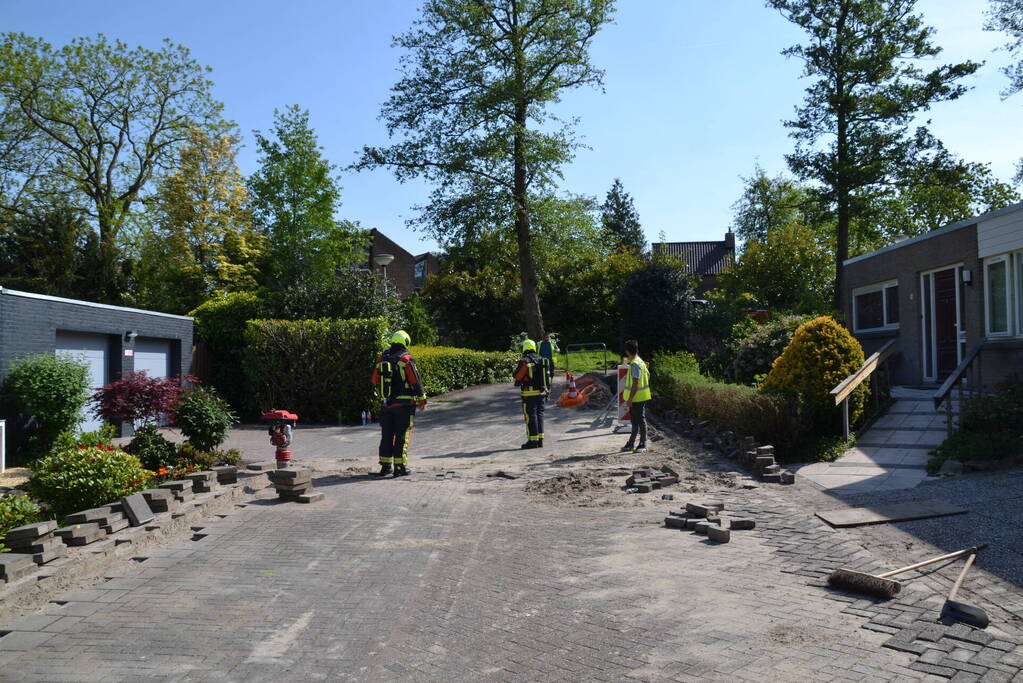 Straat afgezet door flinke gaslekkage in Groenswaard