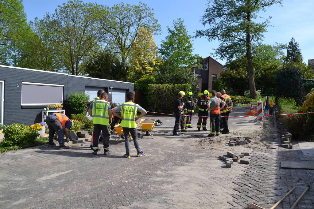 Straat afgezet door flinke gaslekkage in Groenswaard