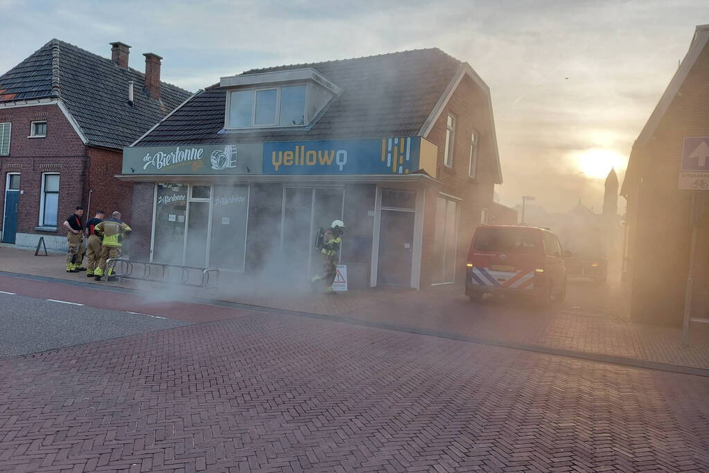 Veel rook bij brandweer oefening