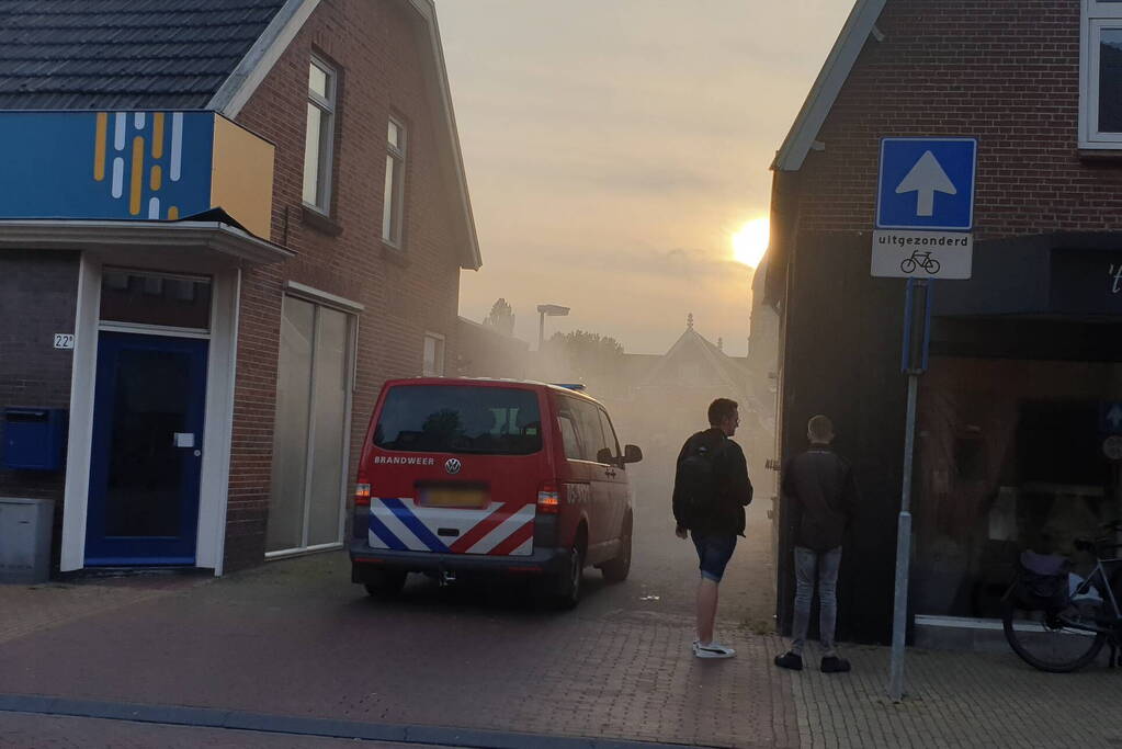 Veel rook bij brandweer oefening