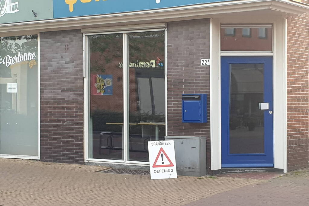 Veel rook bij brandweer oefening