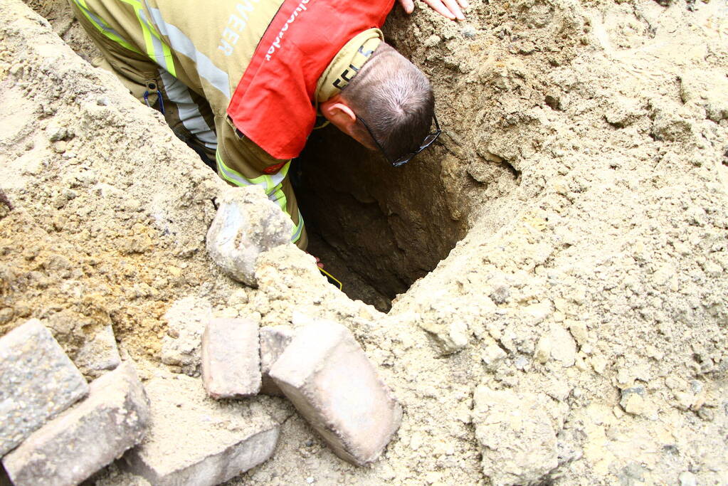 Gasleiding geknapt bij graafwerkzaamheden