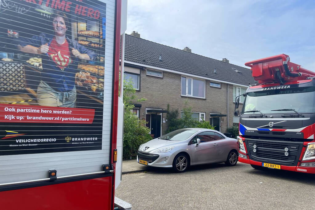 Brand tijdens plaatsen van dakkapel