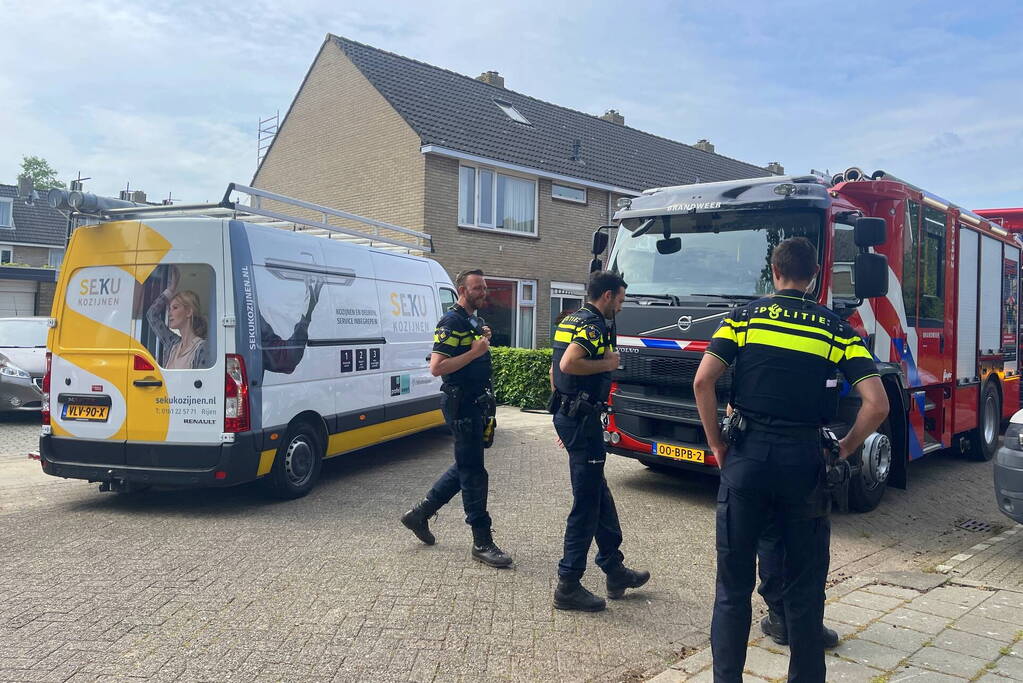 Brand tijdens plaatsen van dakkapel