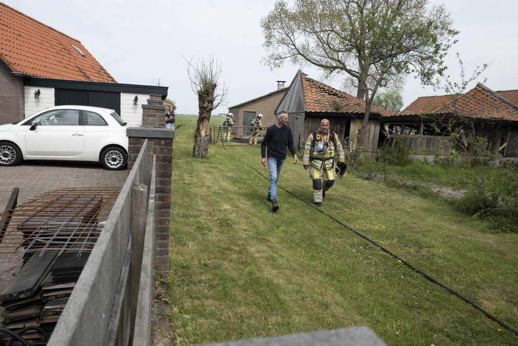 Brand op boerenland snel onder controle