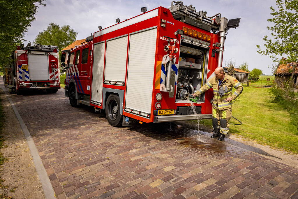 Brand op boerenland snel onder controle