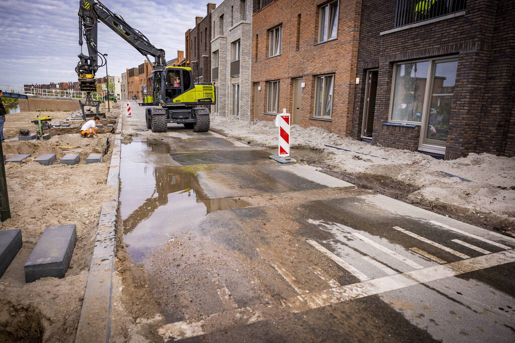 Waterlekkage op bouwterrein Laak-Zuid