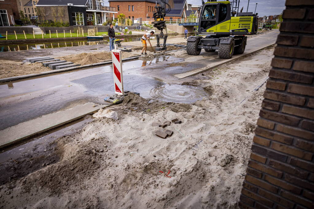 Waterlekkage op bouwterrein Laak-Zuid