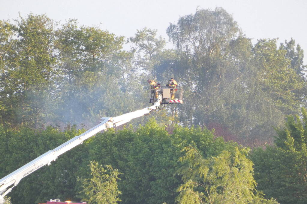 Asbest vrijgekomen bij brand in leegstaande boerderij