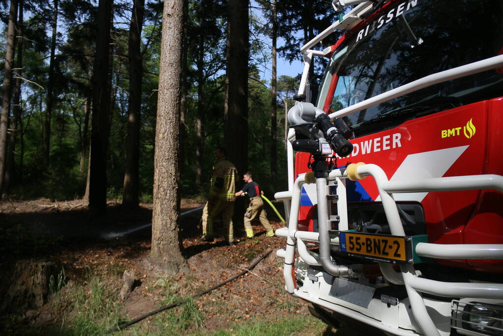 Brand in natuurgebied snel onder controle