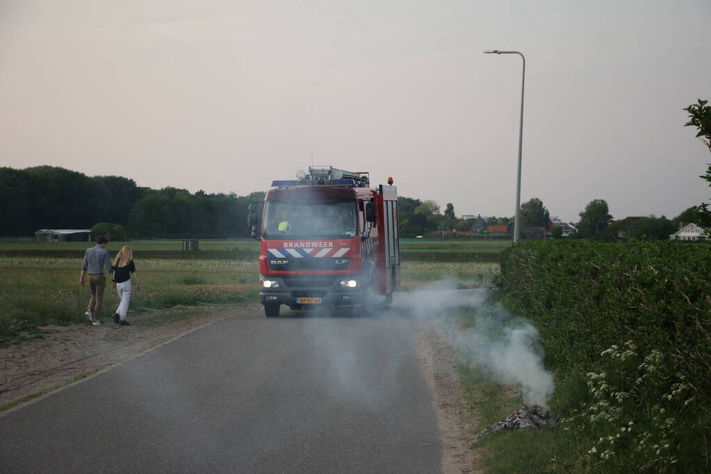 Brandend karton snel geblust