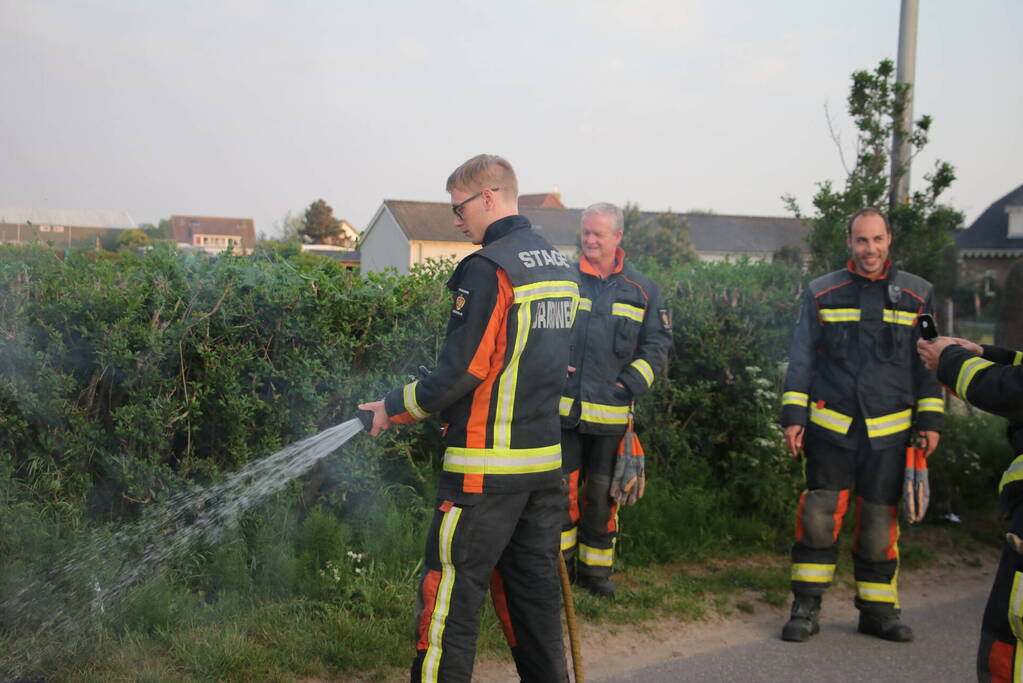 Brandend karton snel geblust