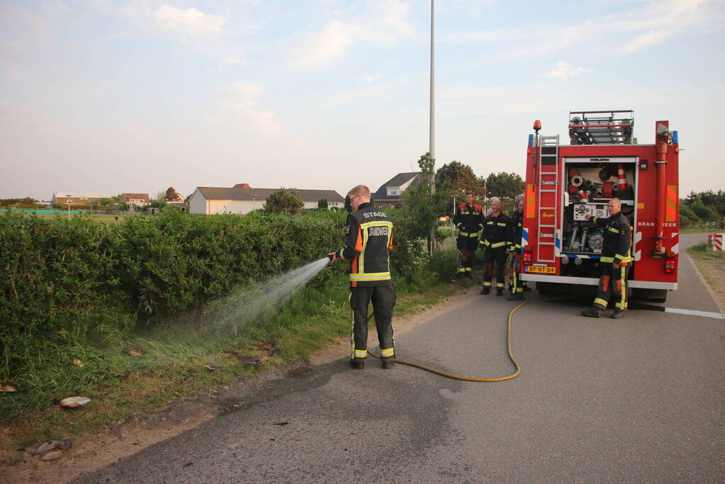 Brandend karton snel geblust