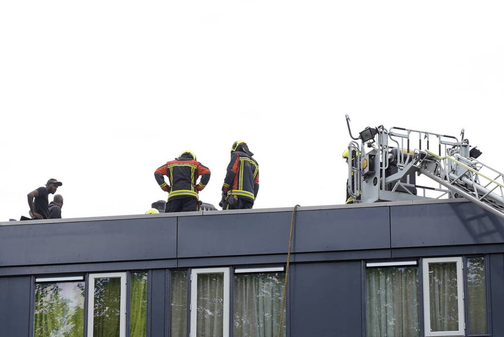 Brand op dak van maisonnette bij werkzaamheden