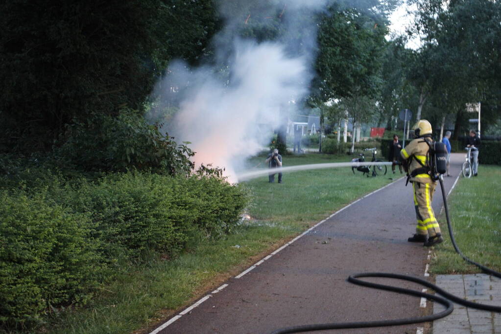 Scooter brandt volledig uit