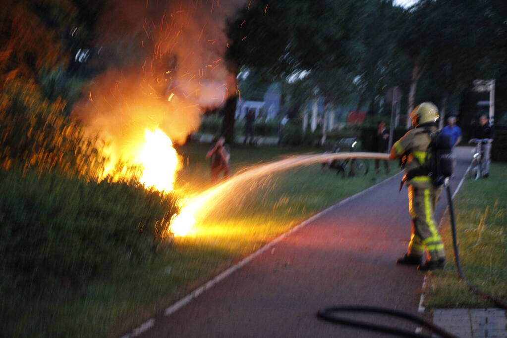 Scooter brandt volledig uit