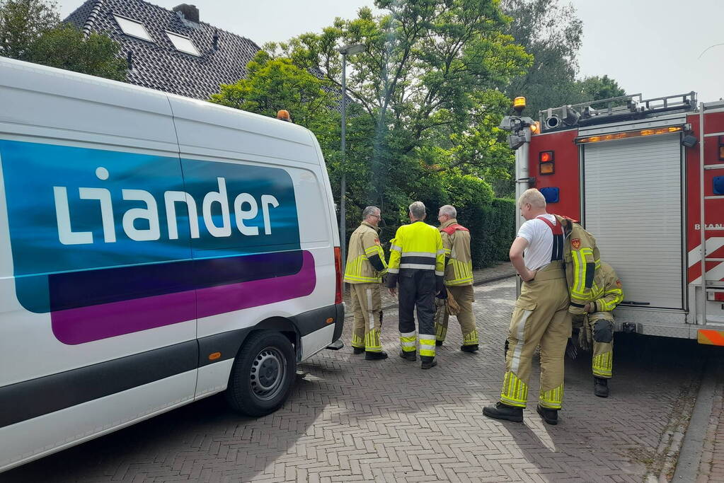 Gasleiding geraakt tijdens sloopwerkzaamheden