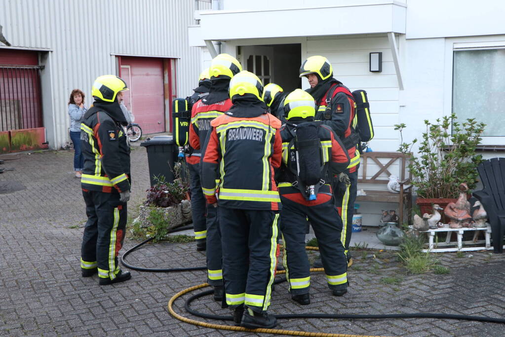 Brand in keuken van woning