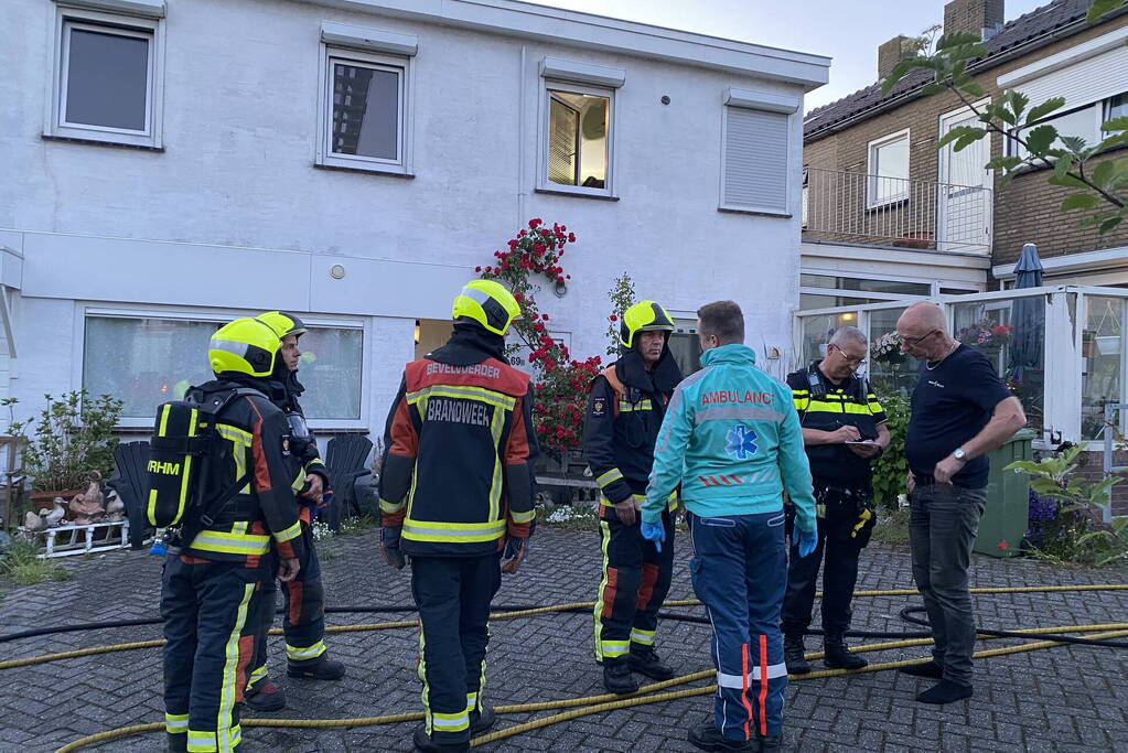 Brand in keuken van woning