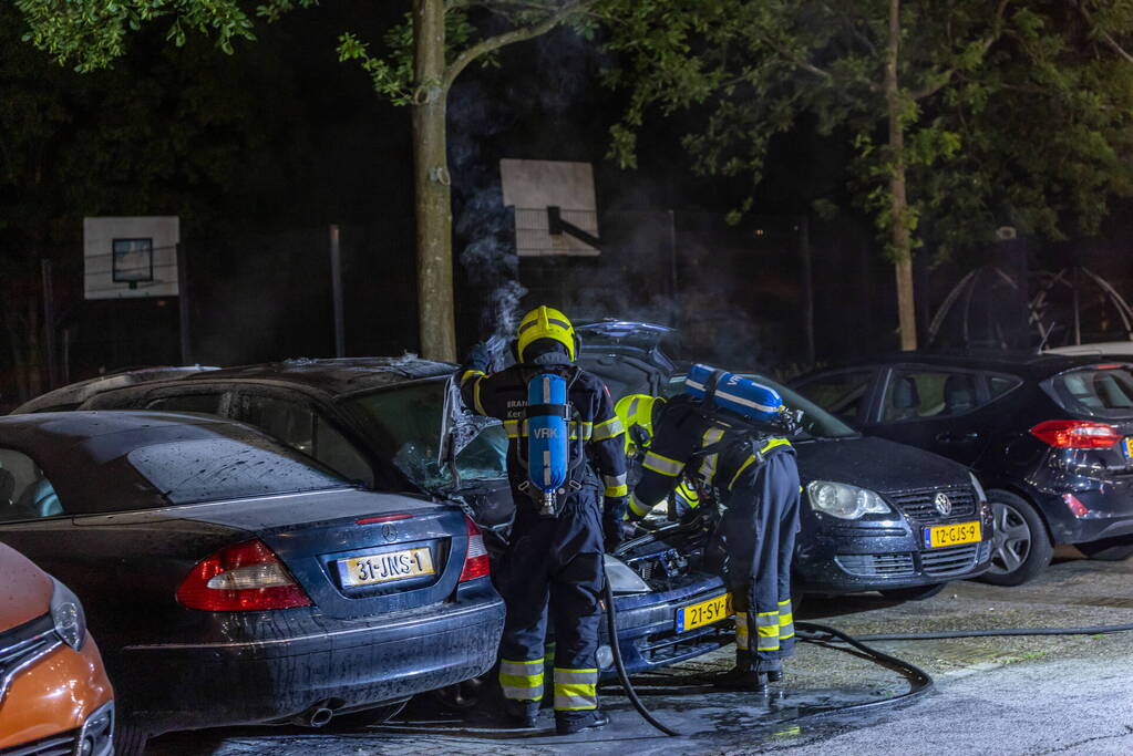 Brandstichting in geparkeerde auto