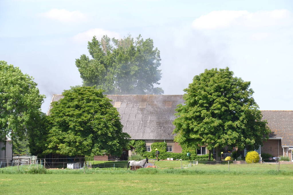 Grote brand in boerenschuur