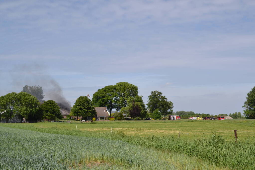 Grote brand in boerenschuur