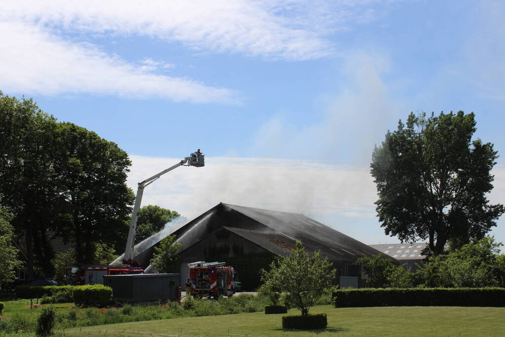 Grote brand in boerenschuur