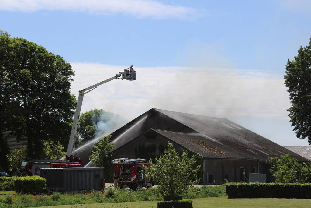 Grote brand in boerenschuur