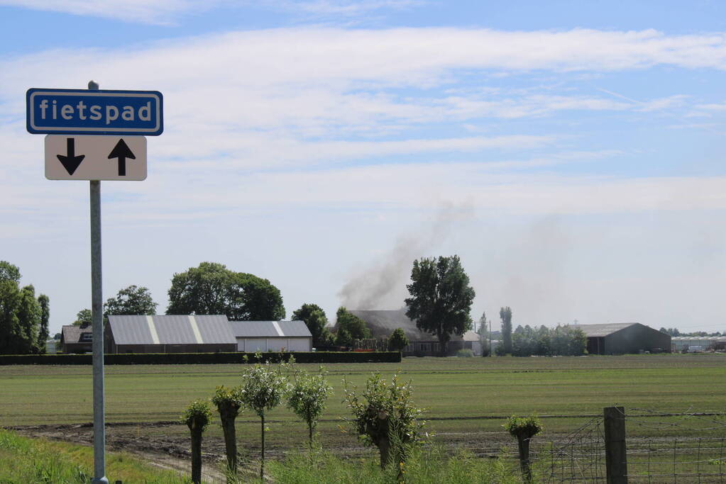 Grote brand in boerenschuur