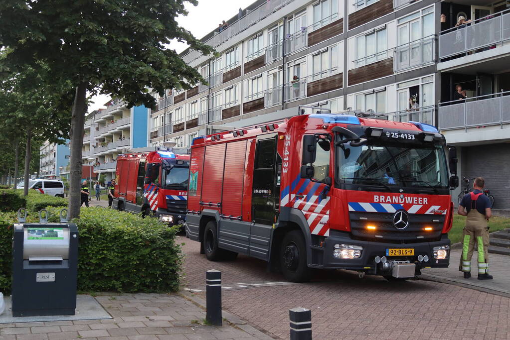 Pan op het vuur zorgt voor rookontwikkeling