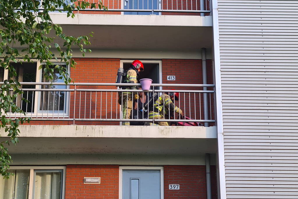 Pan op het vuur zorgt voor rookontwikkeling