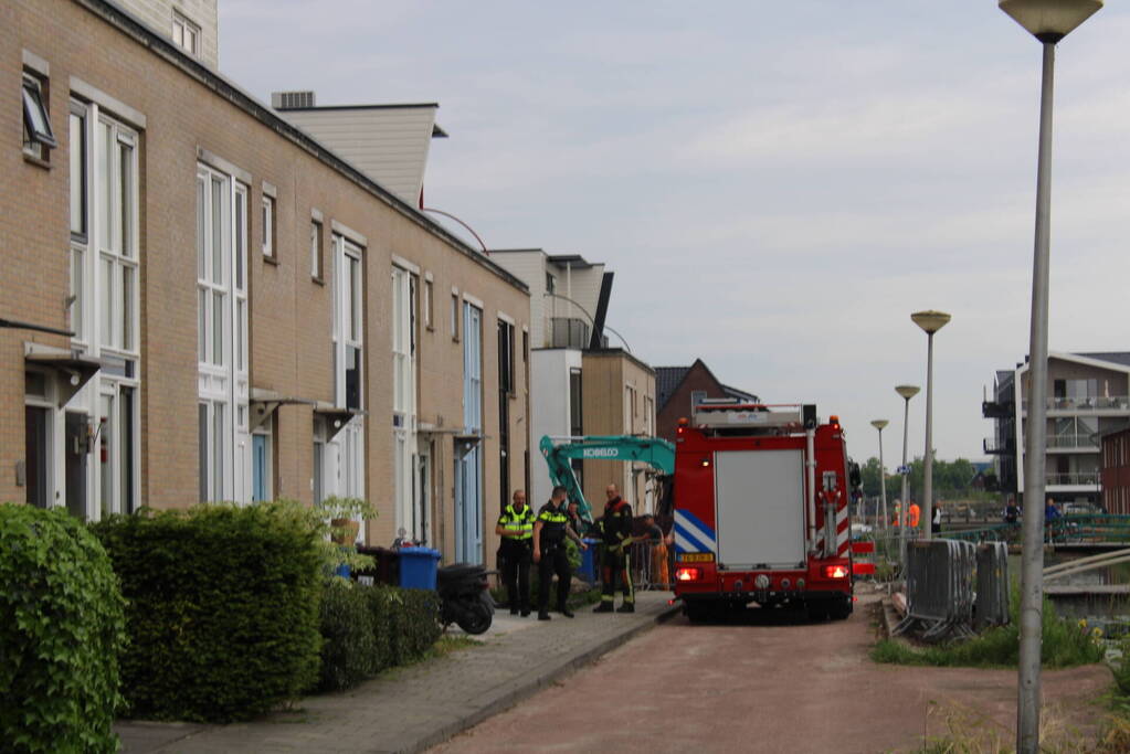Gasleiding geraakt bij werkzaamheden