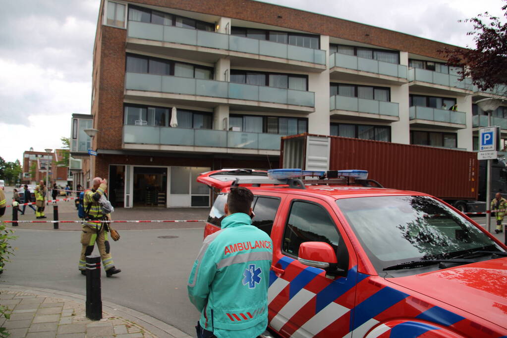 Straat afgezet vanwege incident met vrachtwagen