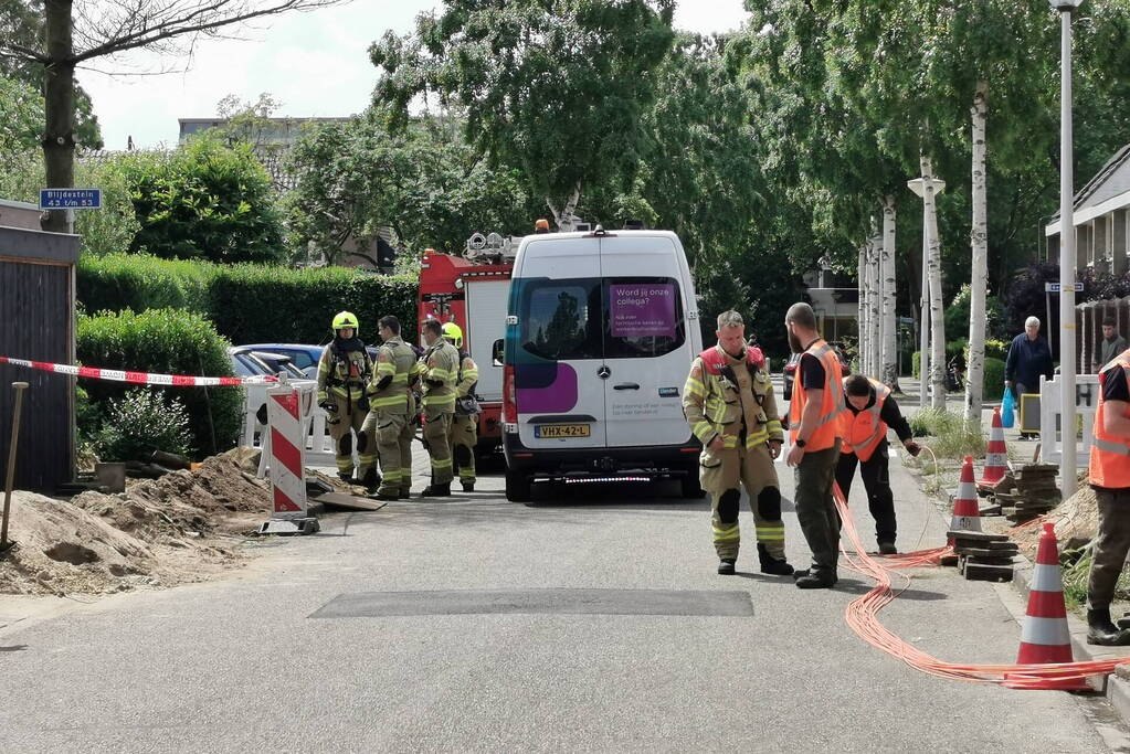 Opnieuw gasleiding geraakt bij graafwerkzaamheden