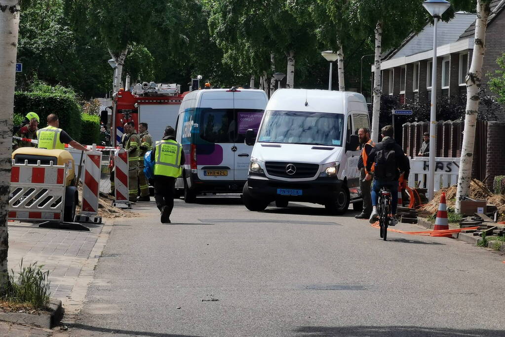 Opnieuw gasleiding geraakt bij graafwerkzaamheden