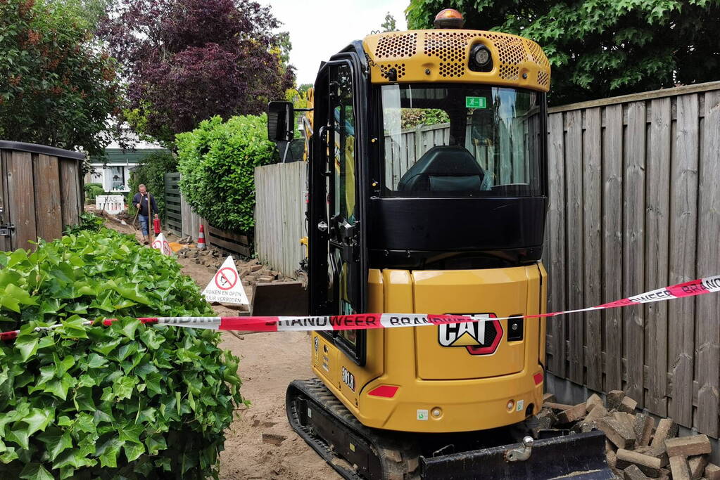 Opnieuw gasleiding geraakt bij graafwerkzaamheden