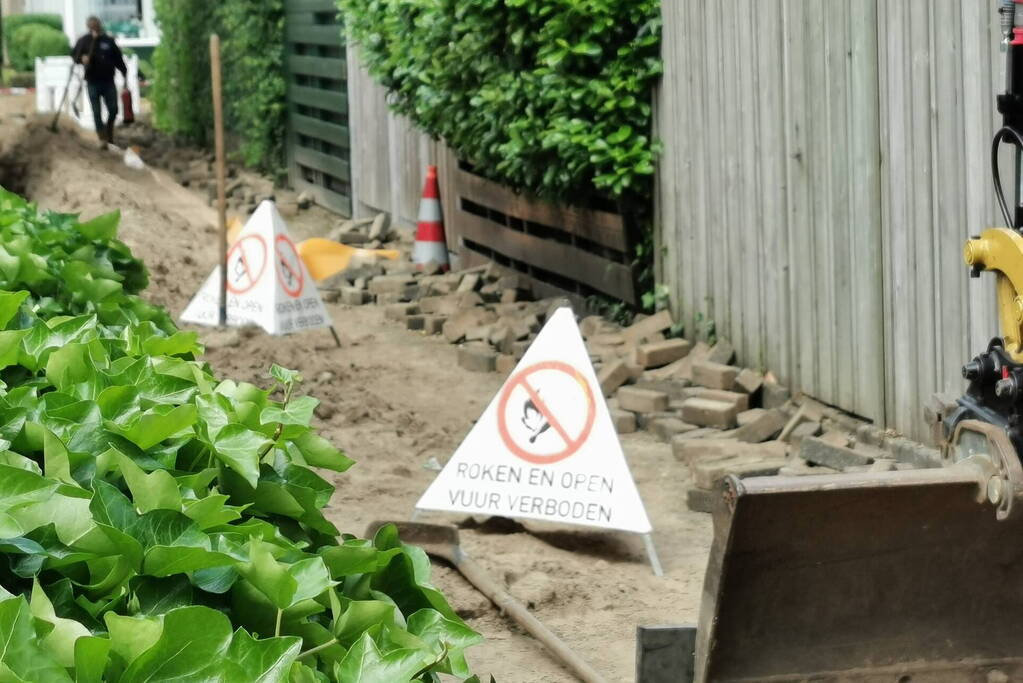 Opnieuw gasleiding geraakt bij graafwerkzaamheden