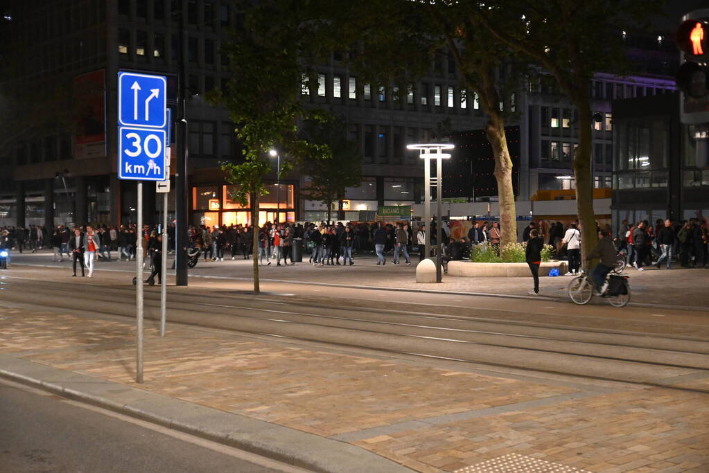 Veel politie op de been na verloren wedstrijd van Feyenoord
