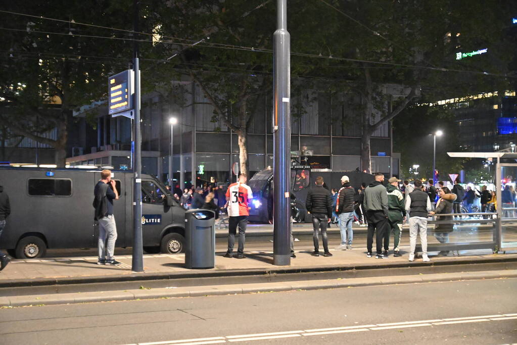 Veel politie op de been na verloren wedstrijd van Feyenoord