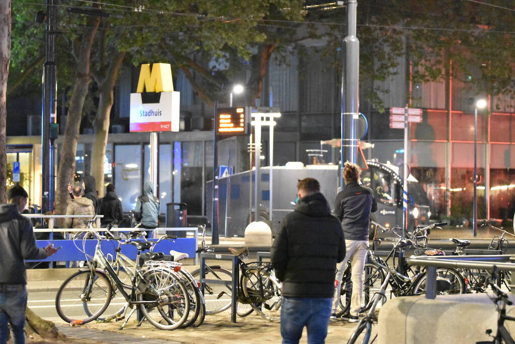 Veel politie op de been na verloren wedstrijd van Feyenoord