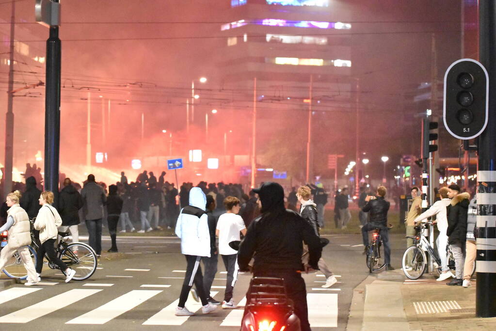 Veel politie op de been na verloren wedstrijd van Feyenoord