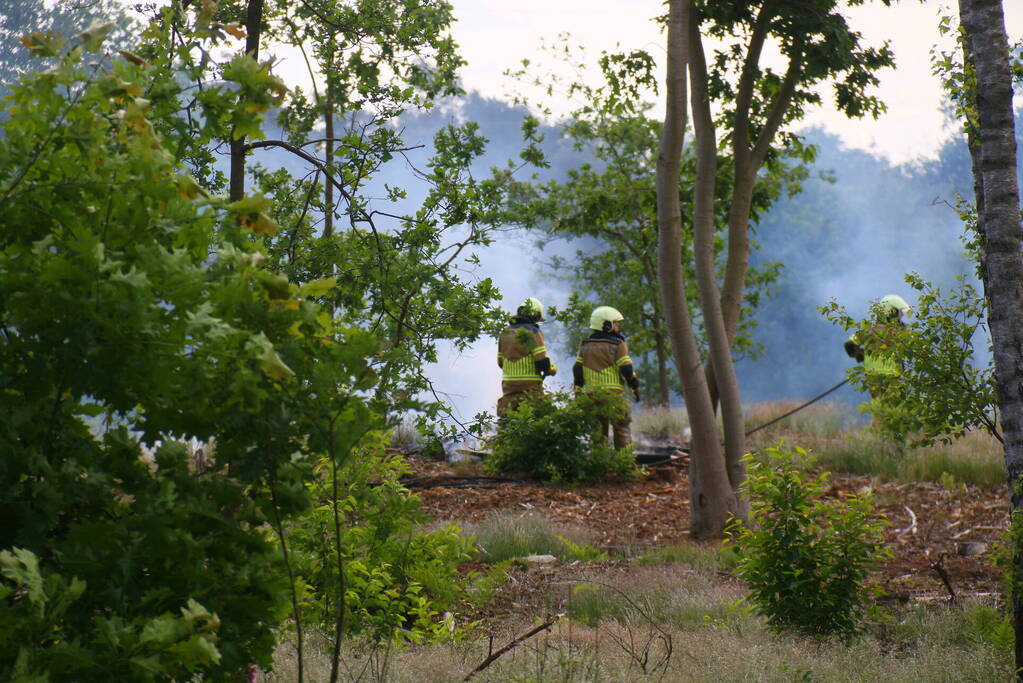 Brand in bosgebied
