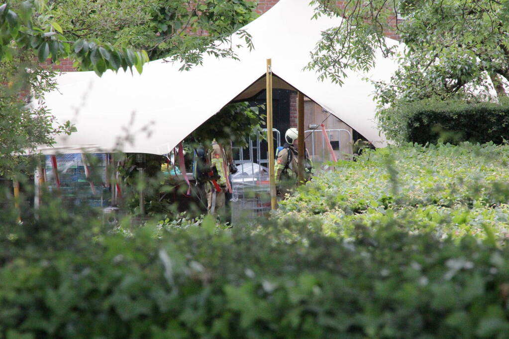 Gaslekkage in tuin van woning