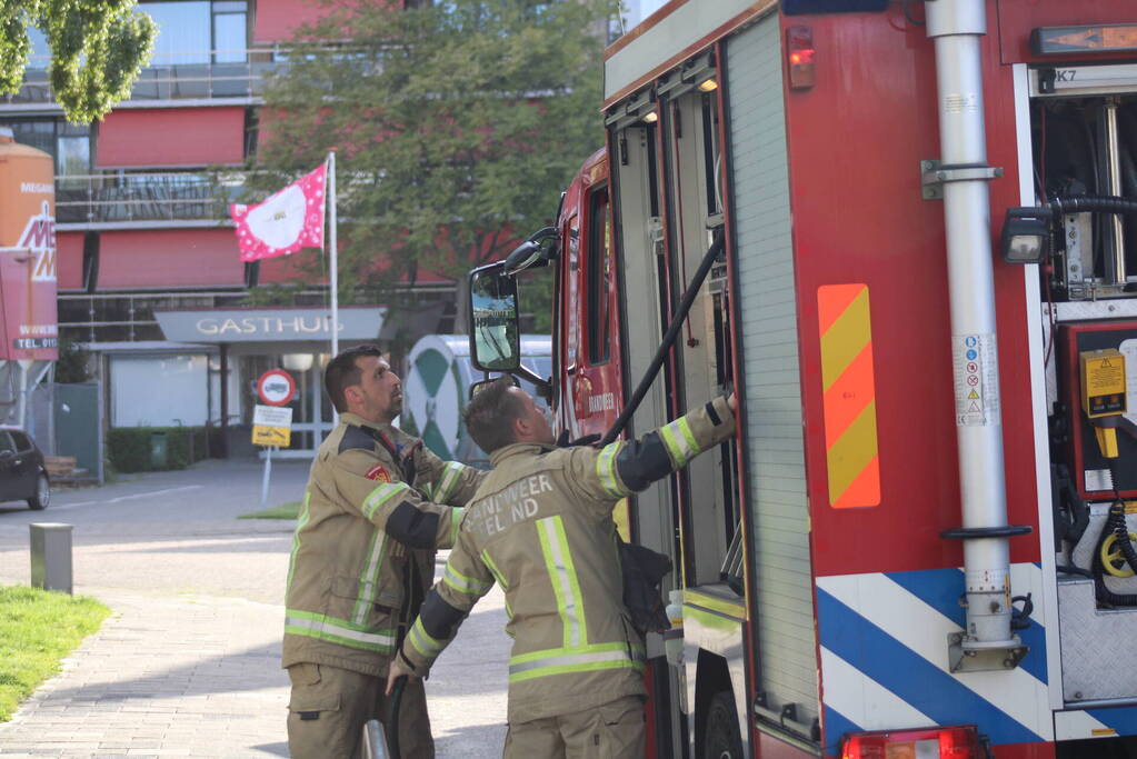 Vuilcontainer verwoest vanwege brand