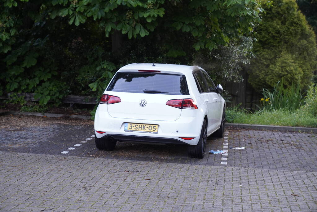 Geparkeerde auto in brand