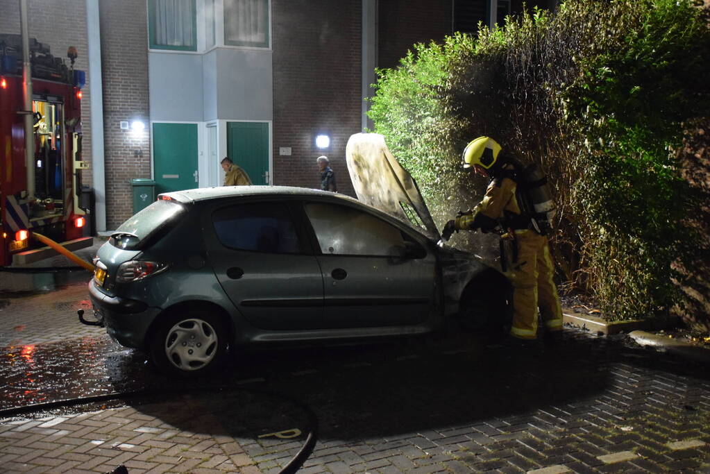 Auto brandt volledig uit