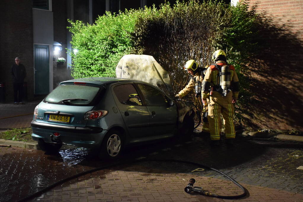 Auto brandt volledig uit